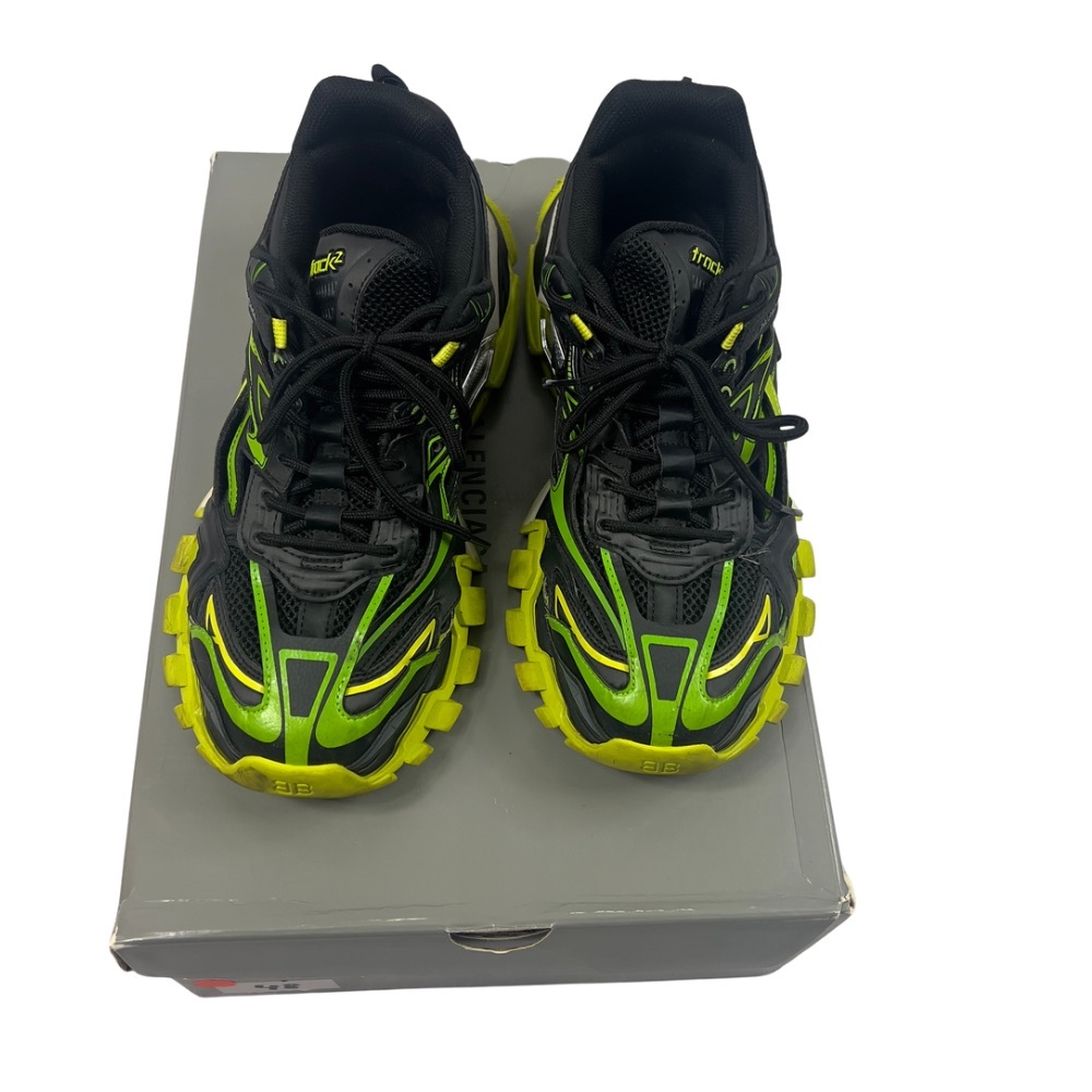 Balenciaga Black and Neon Yellow Athletic Shoes Size 43/ US 10